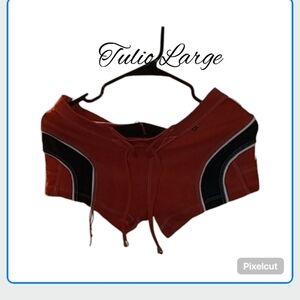 Red and Black Athletic Shorts with Lightweight Design